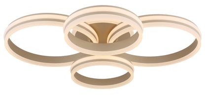Piccola lampada a soffitto LED in metallo color sabbia – immagine 5