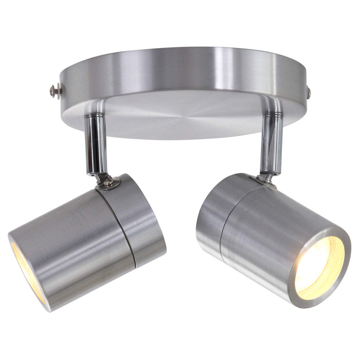 Mexlite Upround 2-lichts spot staal – dim-to-warm LED – afbeelding 1