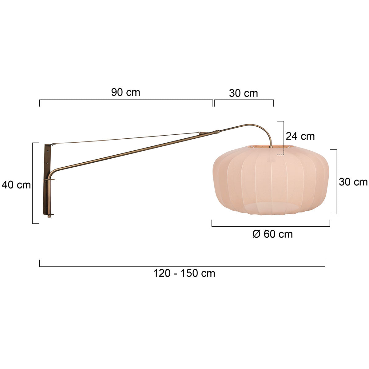 bronzen-wandlamp-met-beige-creme-kap-o60-cm-steinhauer-vella-lino-variant-image7