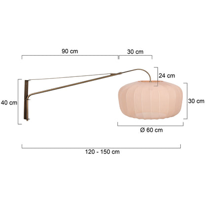 bronzen-wandlamp-met-beige-creme-kap-o60-cm-steinhauer-vella-lino-variant-image7