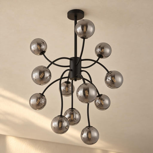 RIHA Ceiling Lamp with 12 Curved Arms – lifestyle image