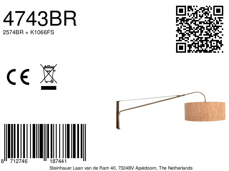 bronzen-wandlamp-met-beige-kurkstructuur-kap-steinhauer-elegant-classy-variant-image8a