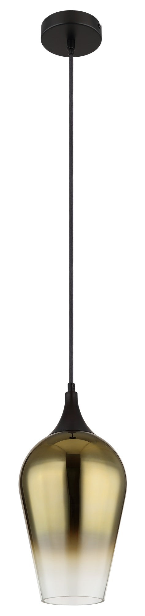 Luminária suspensa de vidro preto luxuoso – imagem 1