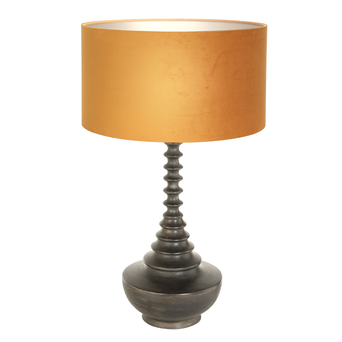 retro-zwarte-tafellamp-oranje-lampenkap-steinhauer-bois-variant-image1