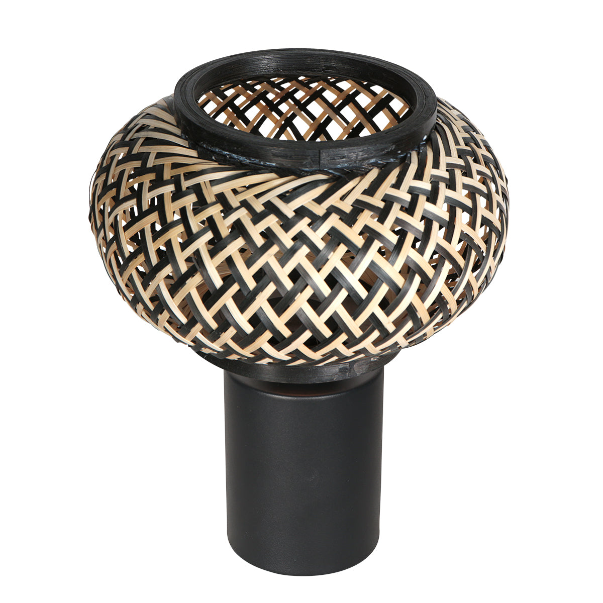 zwart-tafellampje-met-bamboekap-steinhauer-bloeba-main-image