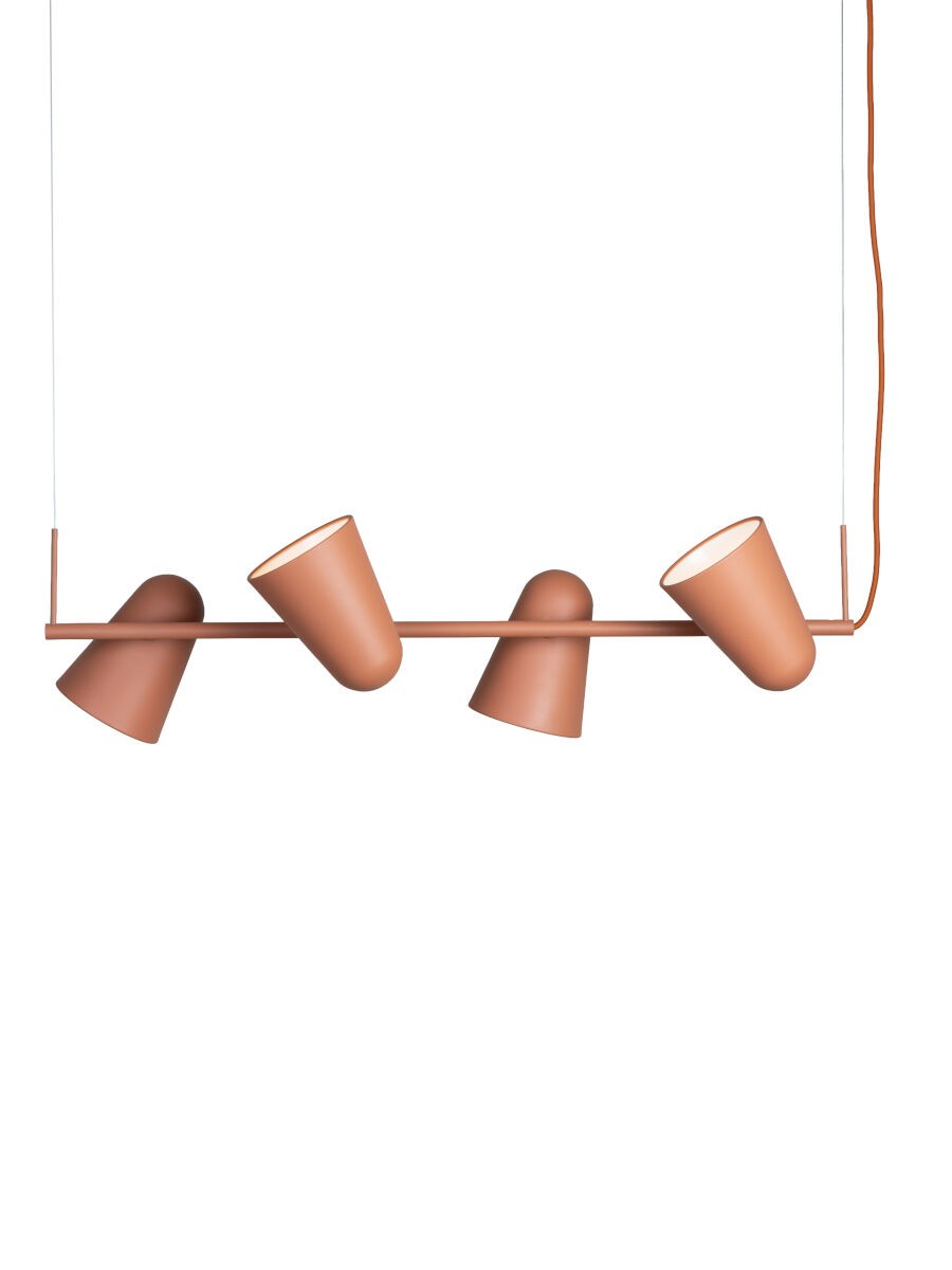 Lampadario a 3 luci in metallo terracotta caldo It's About RoMi Salamanca – immagine 1