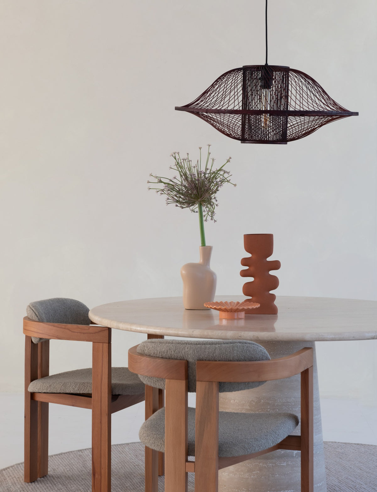 Bordeauxrode bamboe hanglamp met open vlechtwerk GOOD&MOJO Maui – afbeelding 2