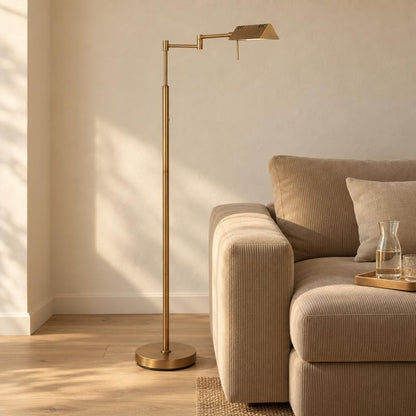 Punjiva brončana podna lampa Mexlite GlowGo – ambijentalna fotografija