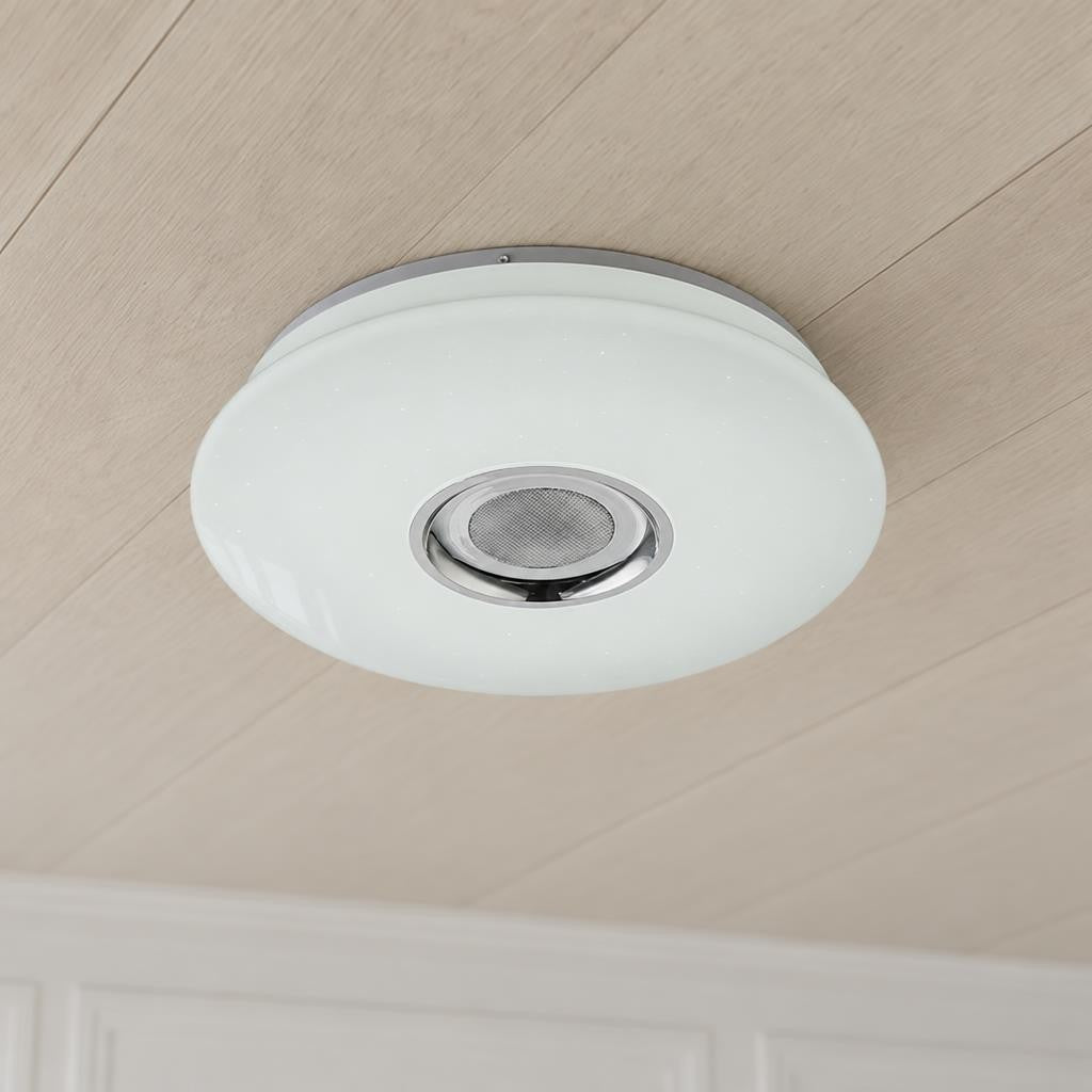 Plafon LED redondo branco Obolg Nicole – fotografia de ambiente