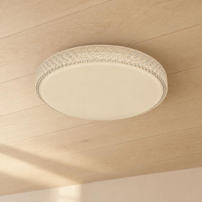 Vit LED-taklampa Obolg Ovi – klassisk design – miljöbild