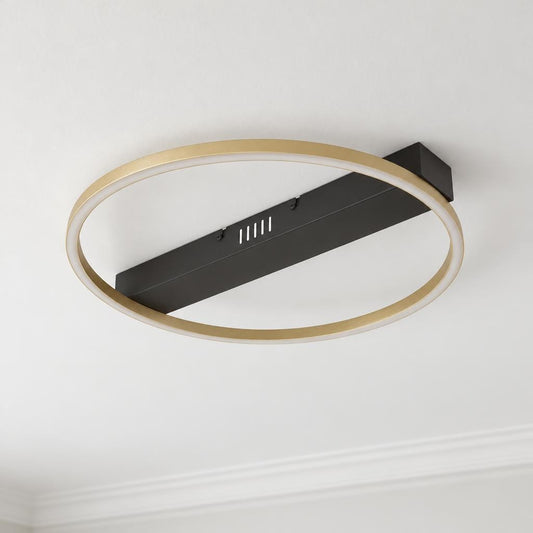 Black Circular LED Ceiling Light Globo Gunther – lifestyle image