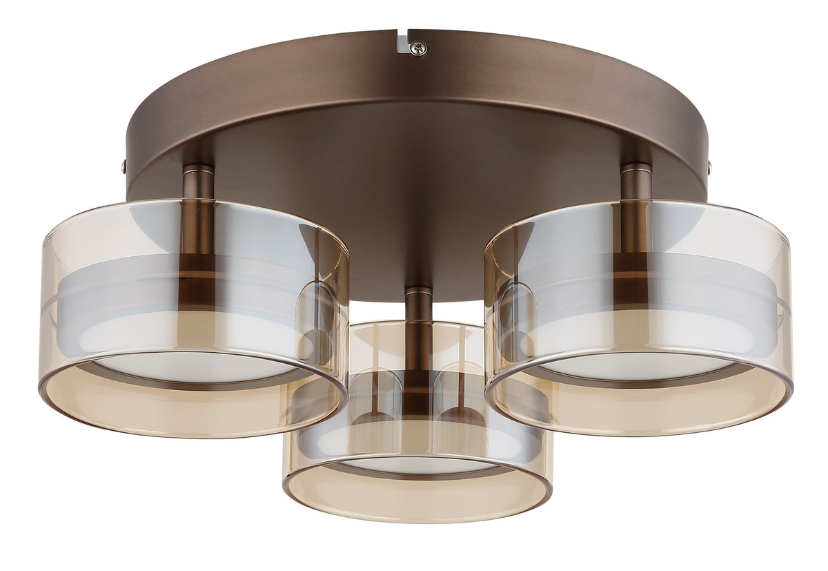 Lumină de plafon LED mare, de culoare cafenie – imaginea 1