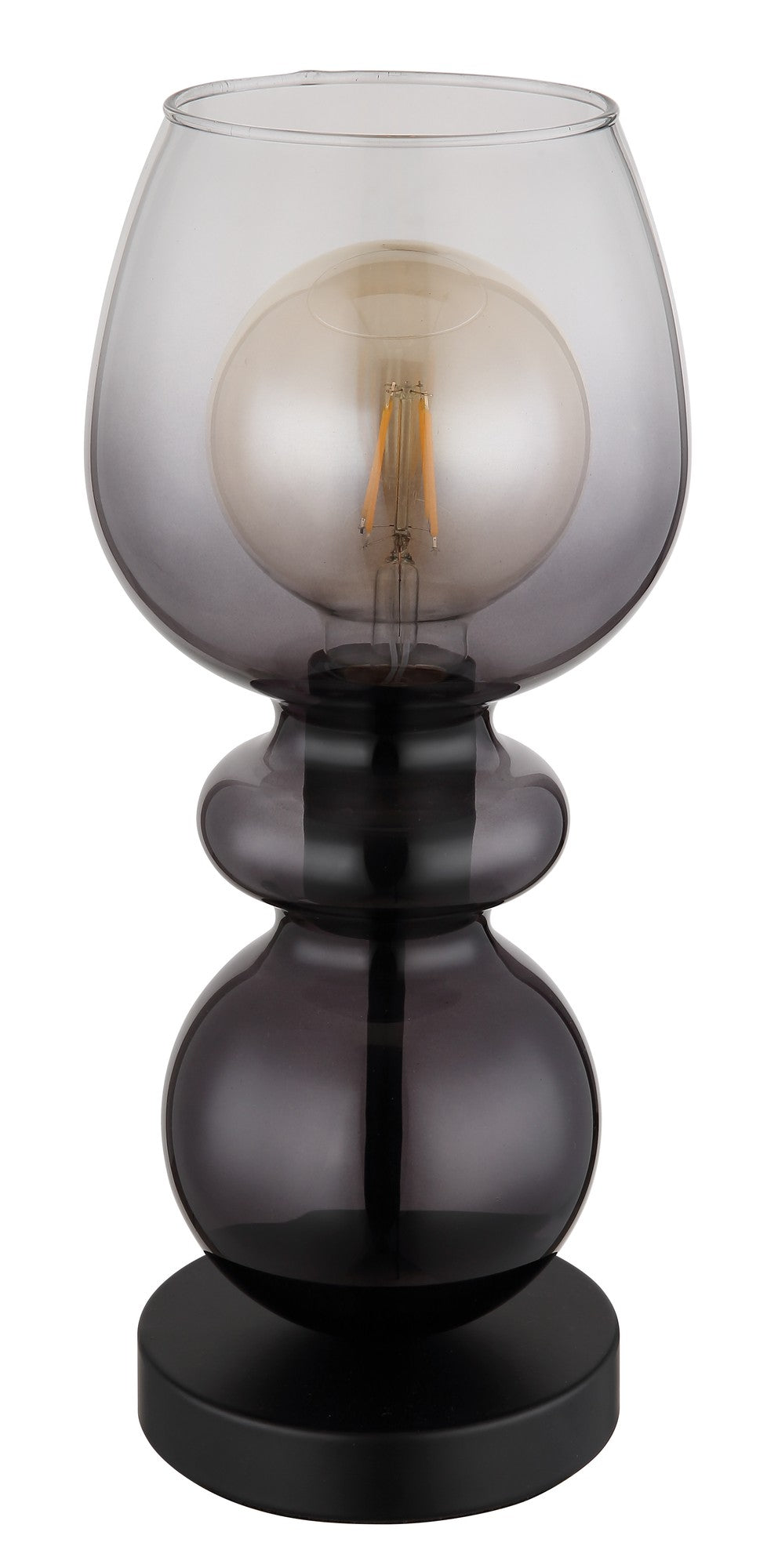 Elegantna crna staklena stolna lampa – slika 1