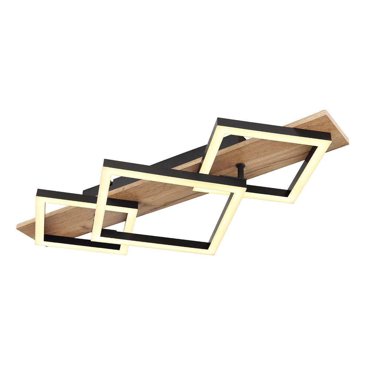 2-lichts-geometrische-plafondlamp-zwart-bruin-globo-beatrix-main-image