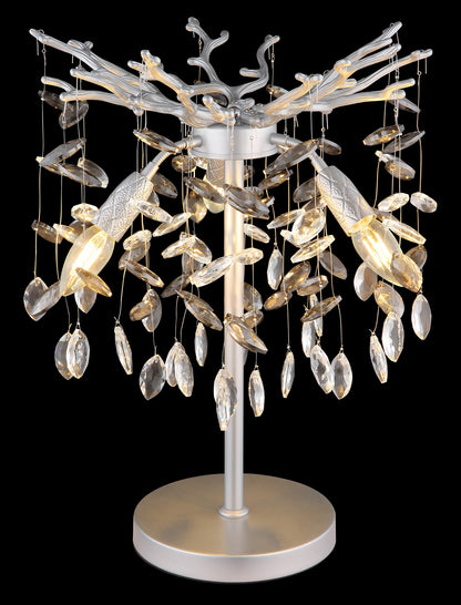Lampada da tavolo in cristallo argentato affascinante – immagine 2