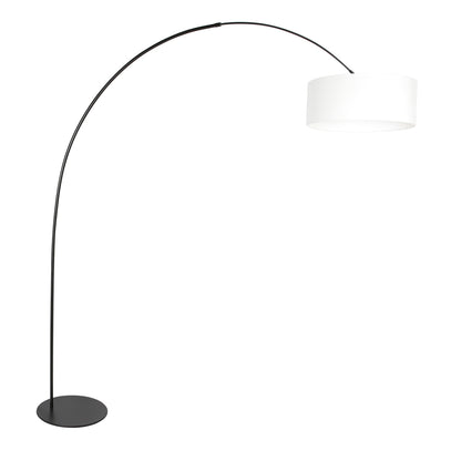 booglamp-zwart-met-witte-stoffen-kap-anne-lighting-curve-main-image