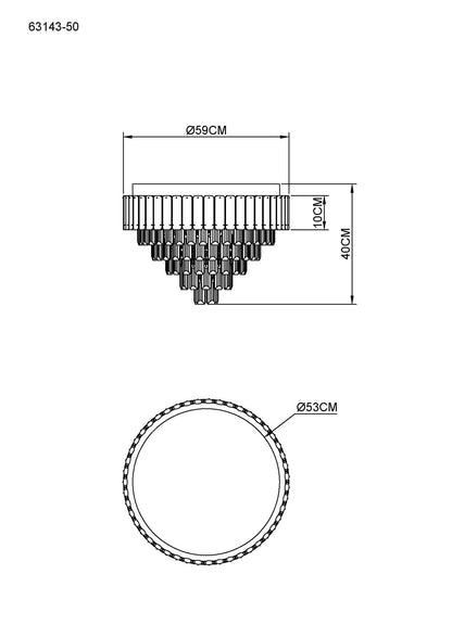 Grande lâmpada de teto LED de cristal cromado – imagem 8