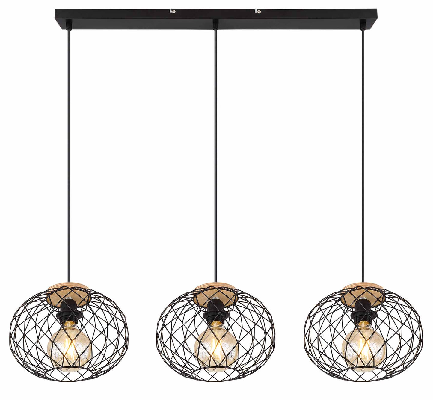 hanglamp-3-lichts-rasterkap-zwart-bruin-globo-lacky-variant-image1