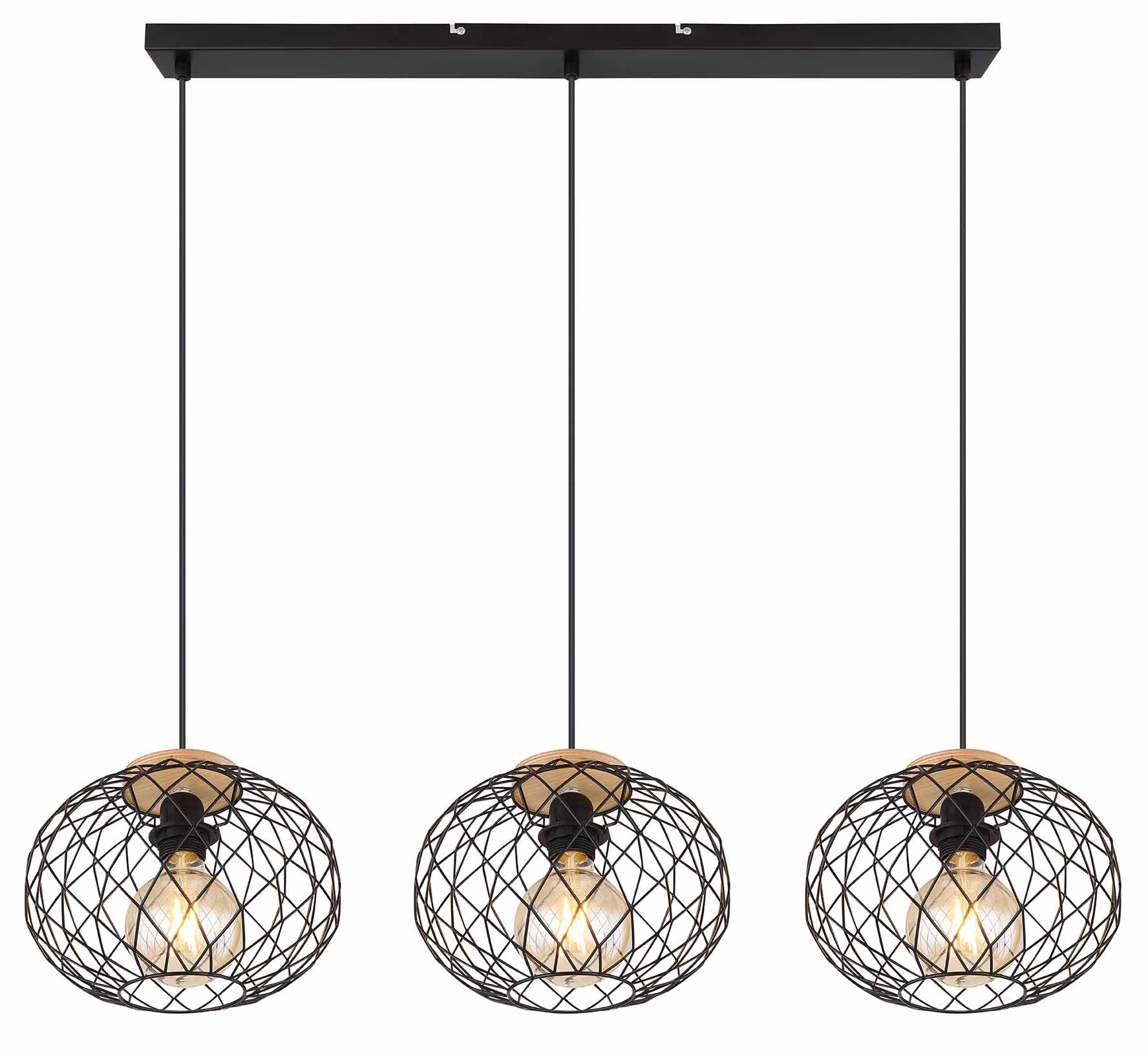 hanglamp-3-lichts-rasterkap-zwart-bruin-globo-lacky-variant-image1