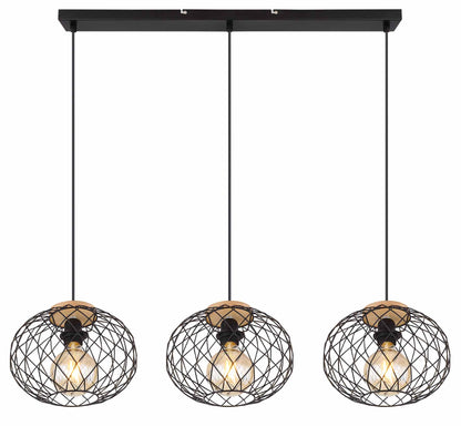 hanglamp-3-lichts-rasterkap-zwart-bruin-globo-lacky-variant-image1