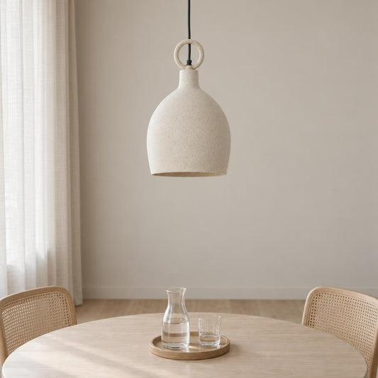 Beige metalen hanglamp Rosero van Light & Living – sfeerbeeld