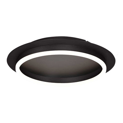 Черна кръгла LED плафониера Steinhauer Ringlux