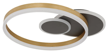 Piccola lampada a soffitto LED in alluminio nero – immagine 1