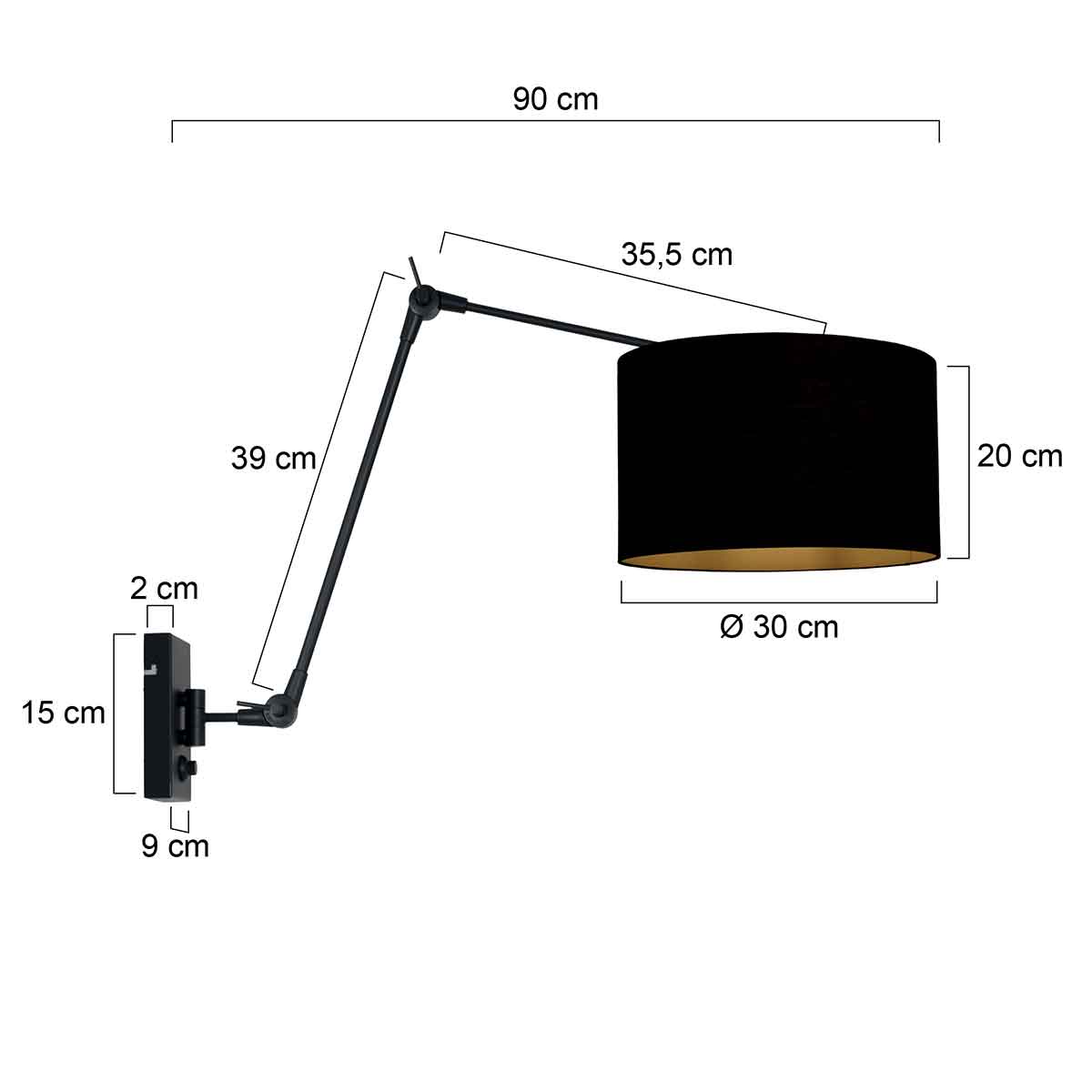 verstelbare-wandlamp-zwart-steinhauer-prestige-chic-variant-image7