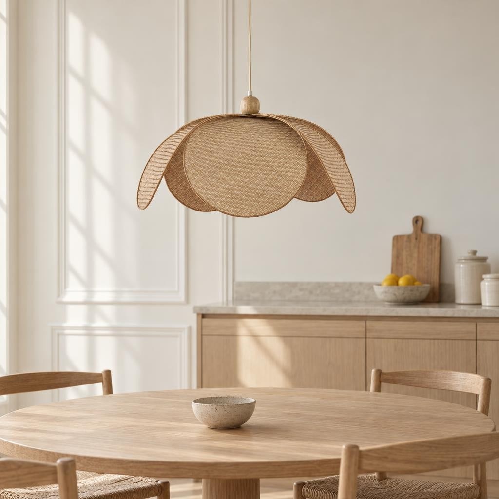 Light & Living Lavrio pendel i naturel rattan – stemningsbillede