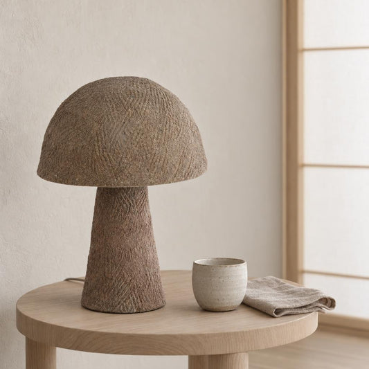 Light & Living Chirlo gomba alakú barna papír asztali lámpa – hangulatkép