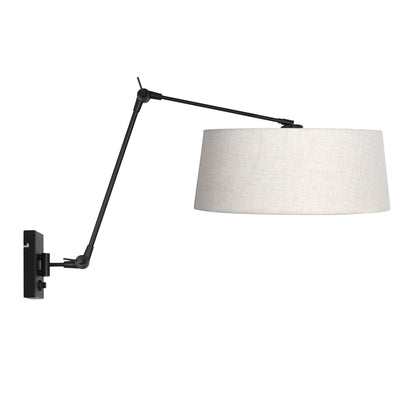 zwarte-wandlamp-met-creme-linnen-kap-steinhauer-prestige-chic-main-image