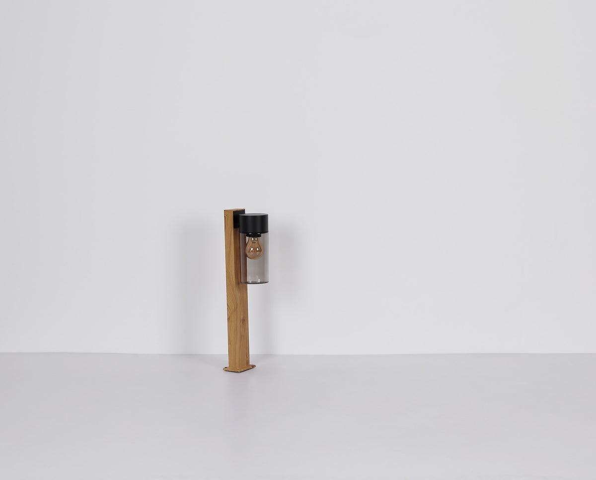 Piccola lampada da esterno in vetro color legno – immagine 8