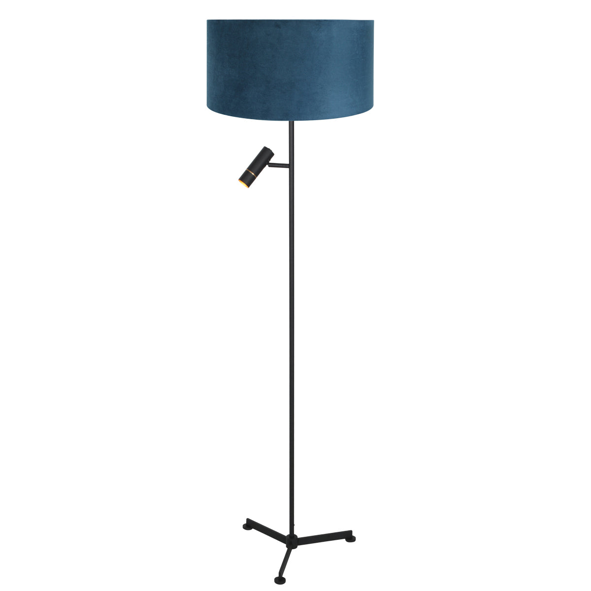 blauwe-velours-tripod-vloerlamp-met-leeslicht-en-zwarte-poten-steinhauer-stang-variant-image1