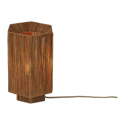 Grande lâmpada de mesa de raffia marrom GOOD&MOJO Panama
