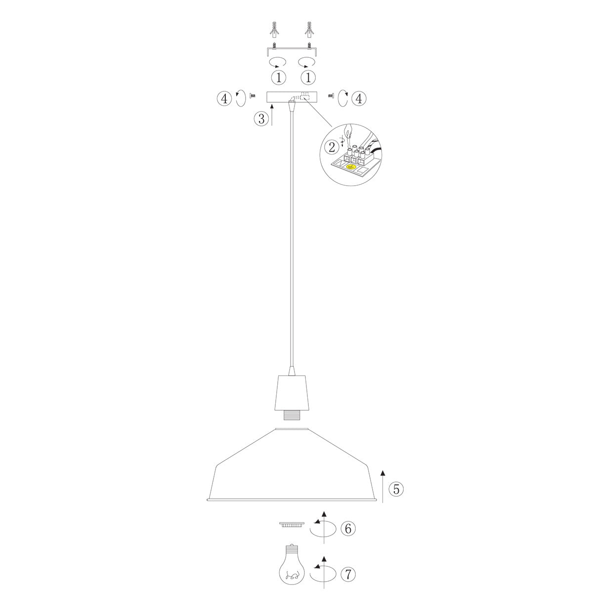 Industriální černá závěsná lampa Mexlite Blackmoon Ø40 cm – obrázek 9