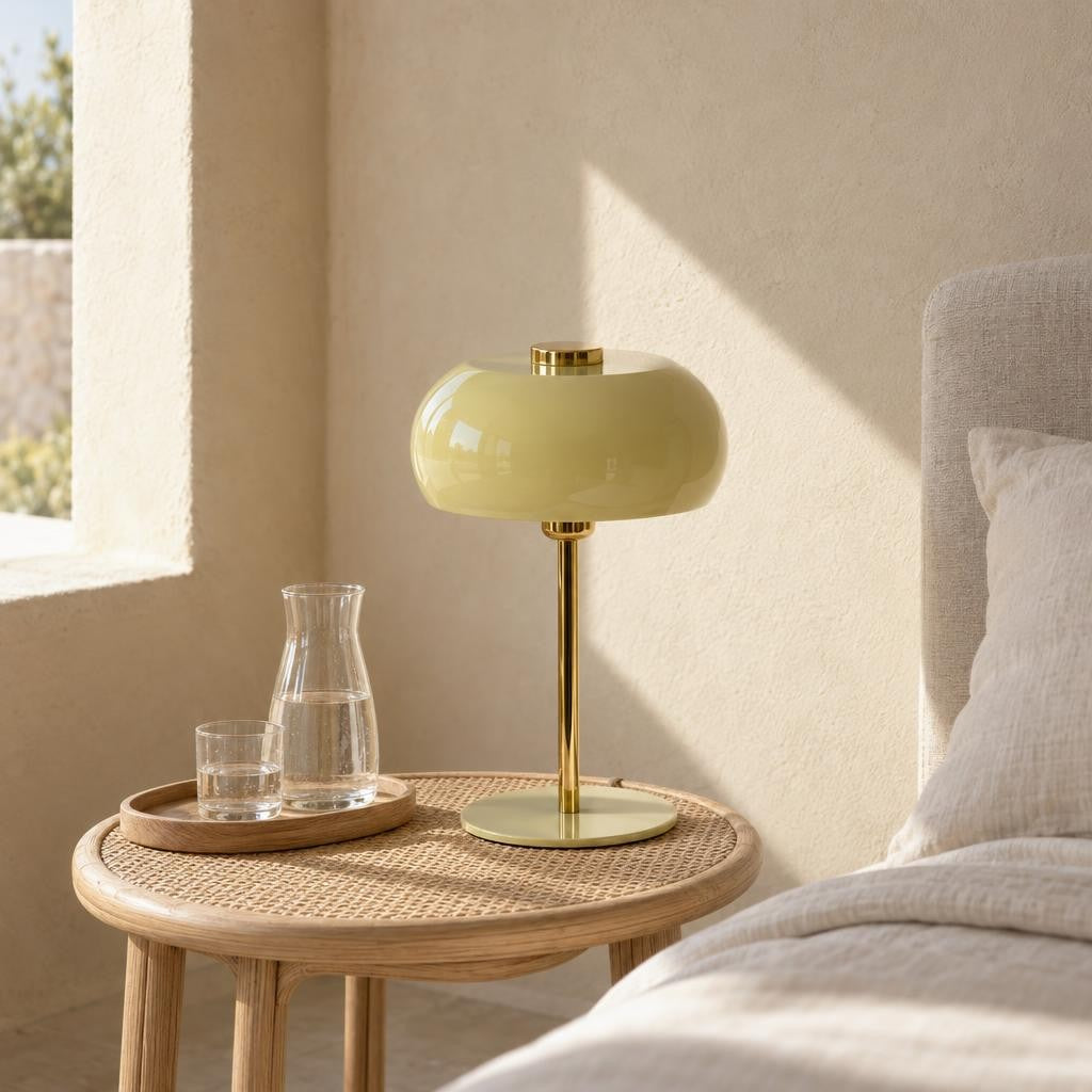 Groene vintage tafellamp Light & Living Surin – sfeerbeeld