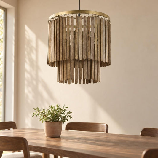 Bronzové závěsné svítidlo Gularo Light & Living – fotografie v interiéru