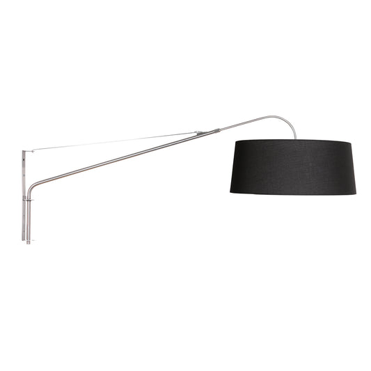 staalkleurige-wandlamp-met-zwarte-kap-steinhauer-elegant-classy-main-image