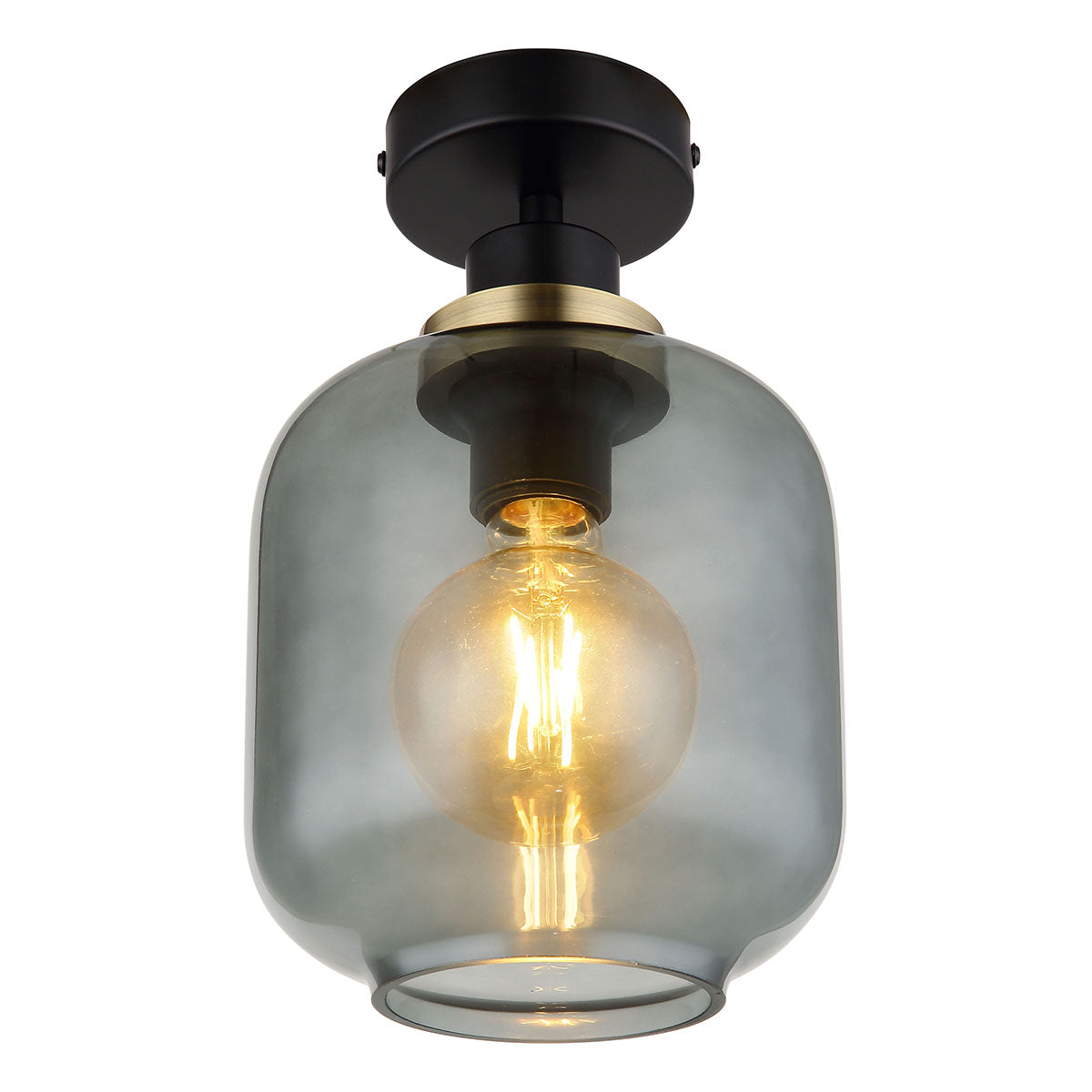 moderne-zwarte-bolvormige-plafondlamp-globo-othmar-main-image