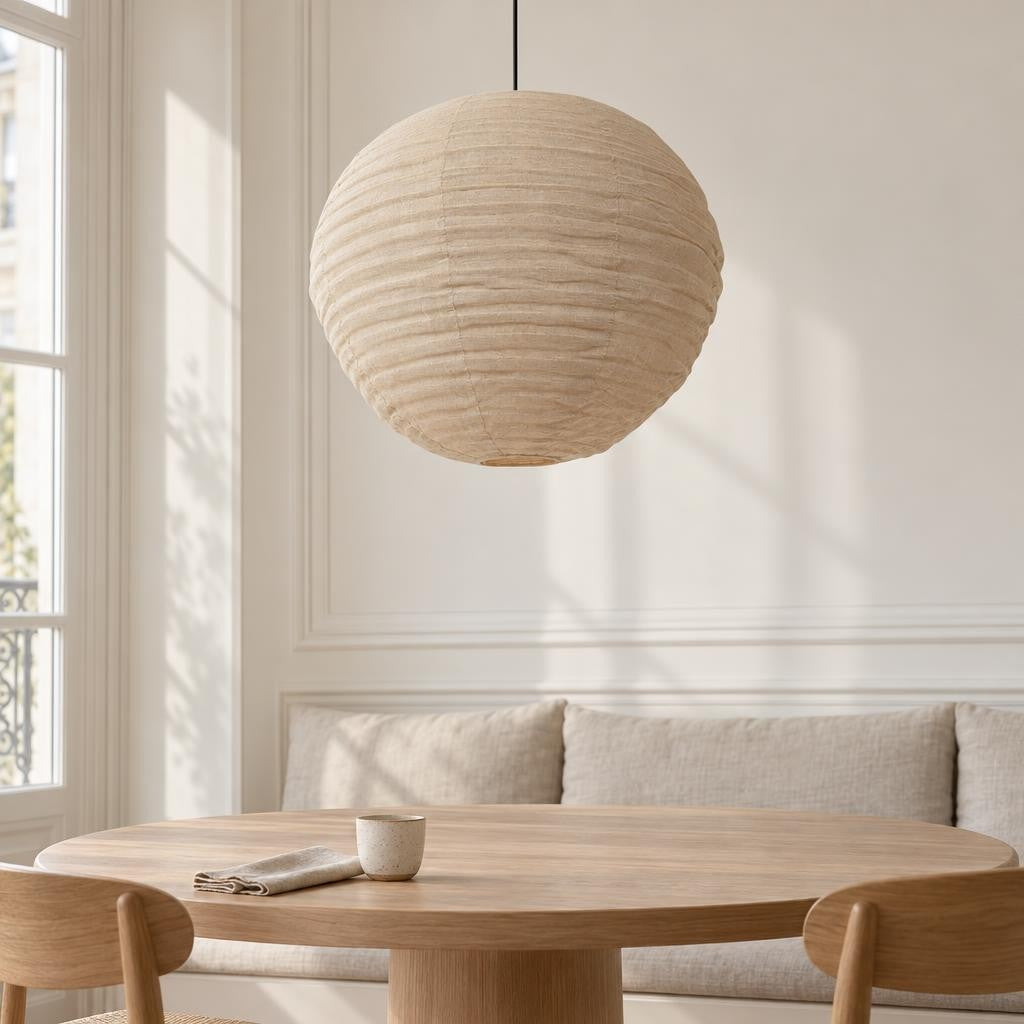 Bangalore beige stofpendel | Anne Light & Home – stemningsbillede