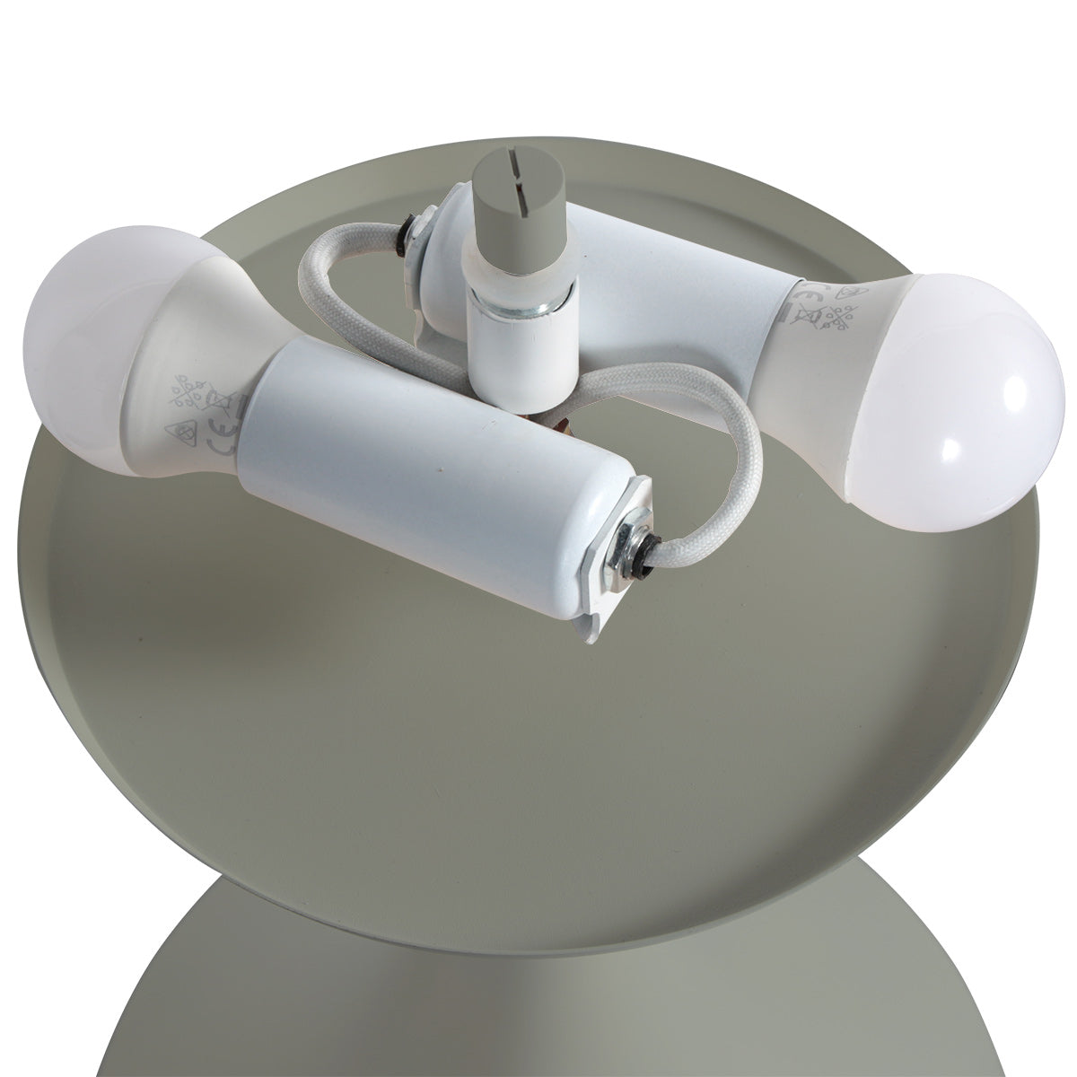 Sivá stolná lampa s matným sklom a dvoma svetelnými bodmi Steinhauer Ancilla – obrázok 5