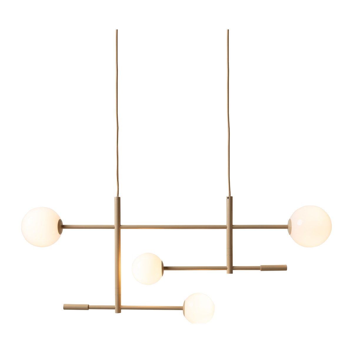 Lustre de 4 luzes em vidro bege refinado It's About RoMi Copenhagen