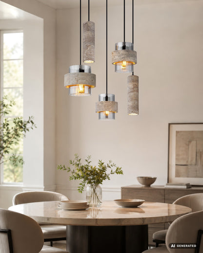 Lustre elegante preto de 5 luzes – imagem 4