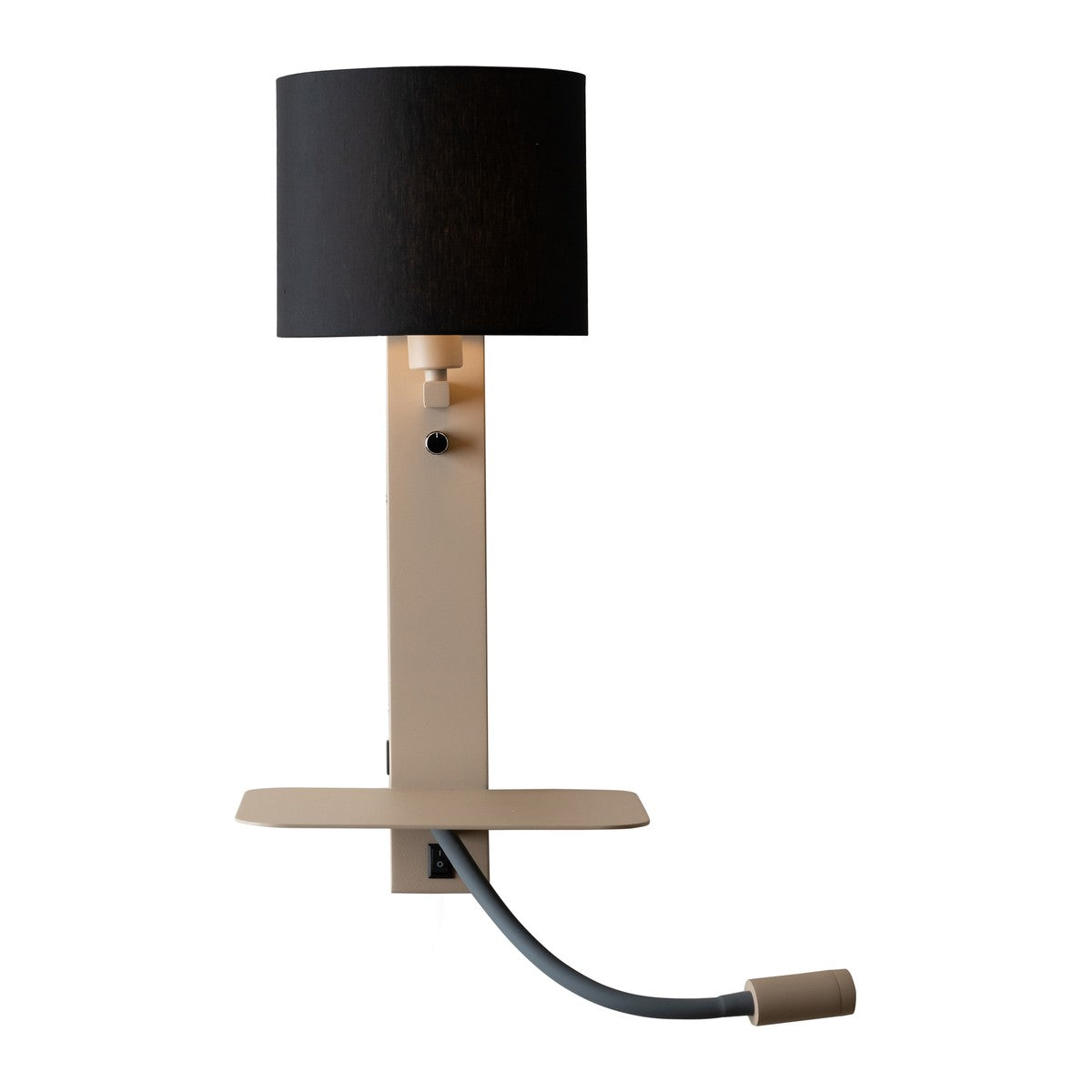 Grande lampada da parete in lino color sabbia e nera It's About RoMi Florence