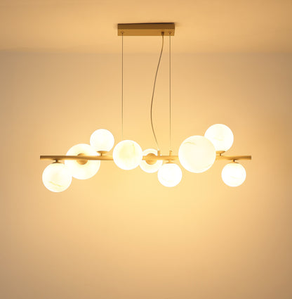 Lampadario metallico sabbia raffinato a 9 luci – immagine 5