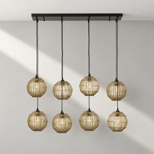 Globo Hermi II – Lampada a sospensione bronzo – foto in studio