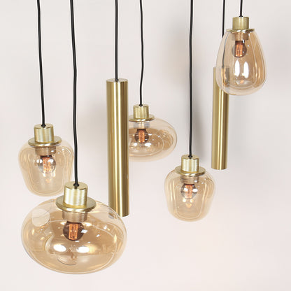 messing-9-lichts-hanglamp-glasvormen-kokers-steinhauer-reflexion-variant-image4