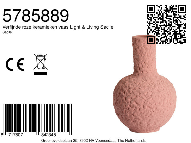 verfijnde-roze-keramieken-vaas-van-light-living-sacile-variant-image8a