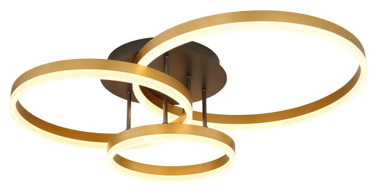 Grande lampada da soffitto LED in alluminio nero – immagine 4