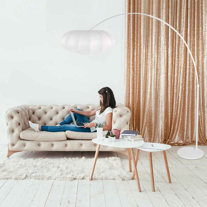 witte-scandinavische-booglamp-linnen-kap-steinhauer-sparkled-light-variant-image3